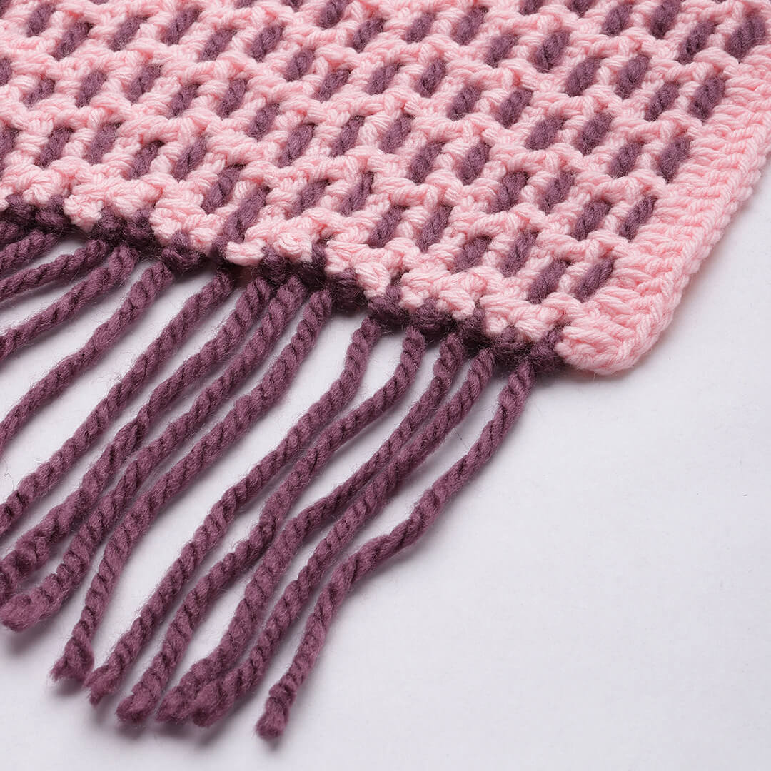 Lace Through Crochet Scarf - 3022
