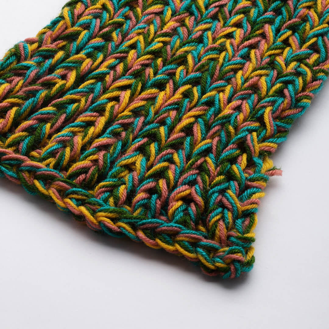 Long Knitted Scarf Multi-Color 3058 - Main Image