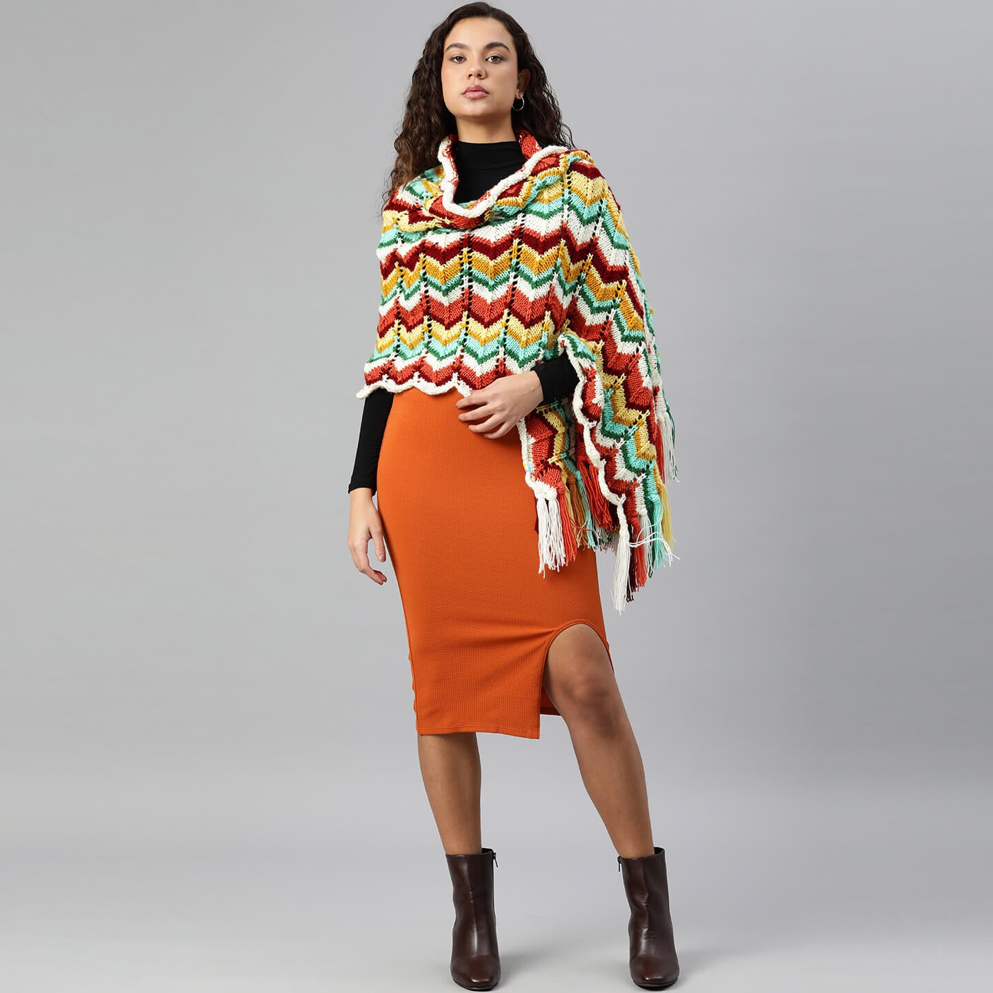 Multi Color Shawl - 3086