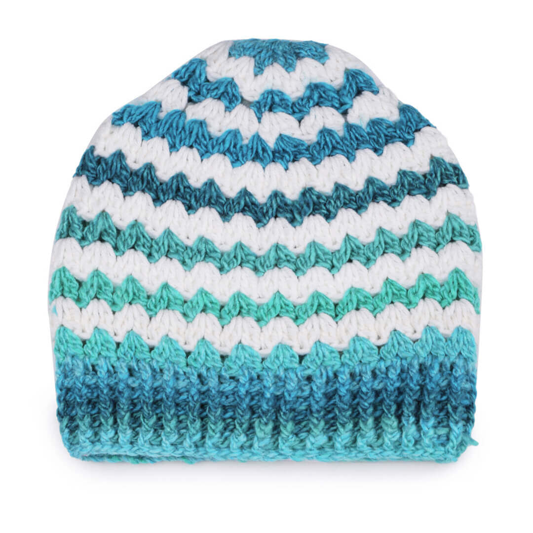 Self Striping Slouch Beanie - Multi Color 3070