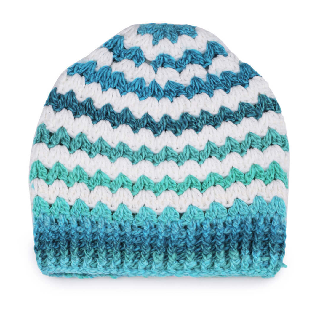 Self Striping Slouch Beanie - Multi Color 3070