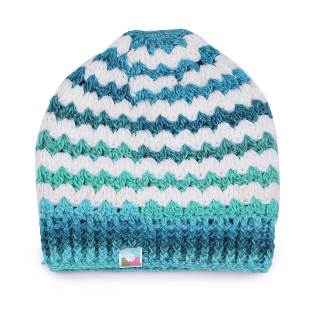 Self Striping Slouch Beanie - Multi Color 3070