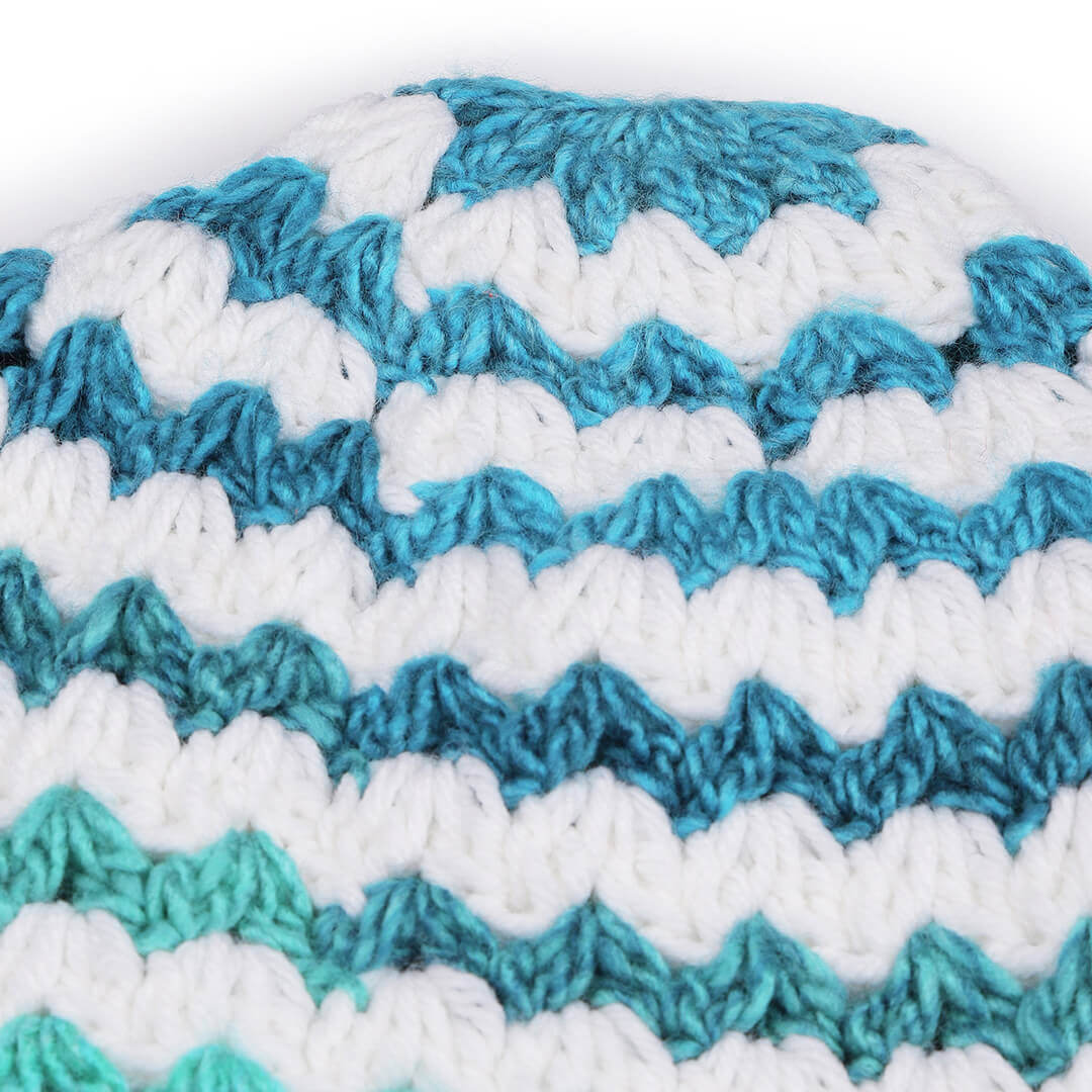 Self Striping Slouch Beanie - Multi Color 3070