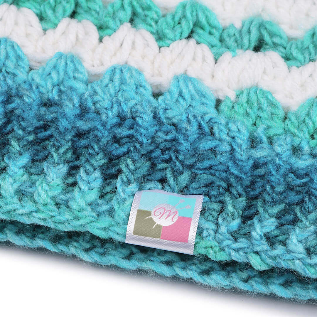 Self Striping Slouch Beanie - Multi Color 3070