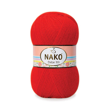 Nako Bebe 100 Yarn - Flame Red 207