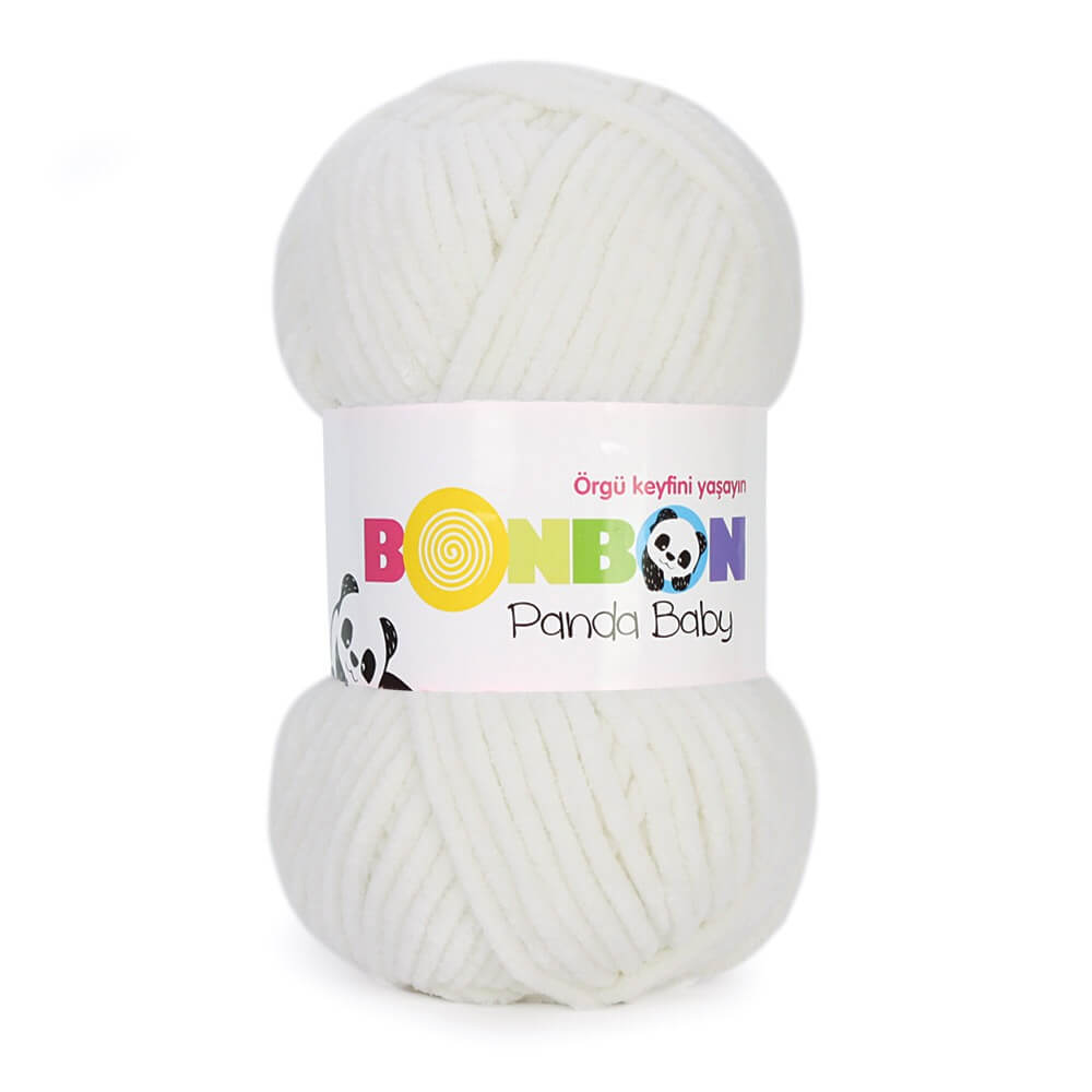 Nako Bonbon Panda Baby Yarn - White 3081 208