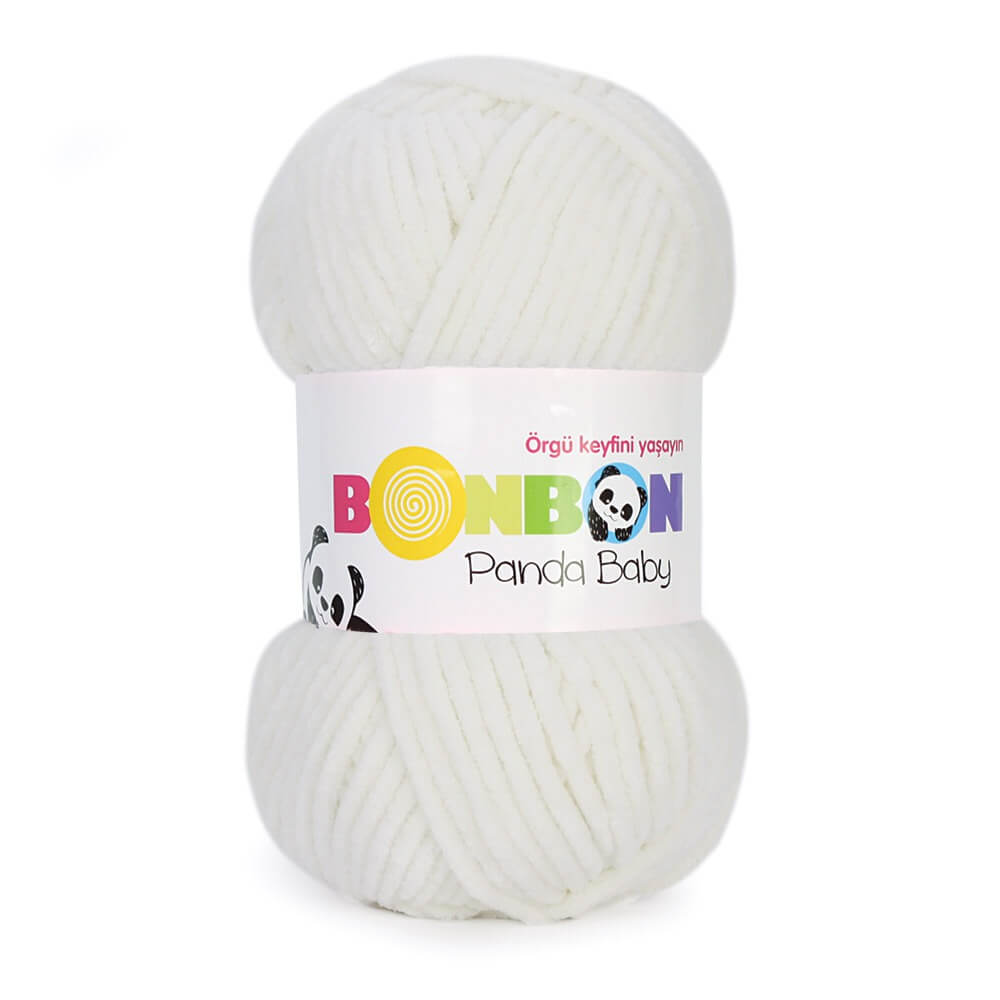 Nako Bonbon Panda Baby Yarn - White 3081 208