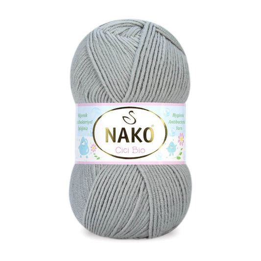 Nako Cici Bio Antibacterial Yarn - Grey 12636