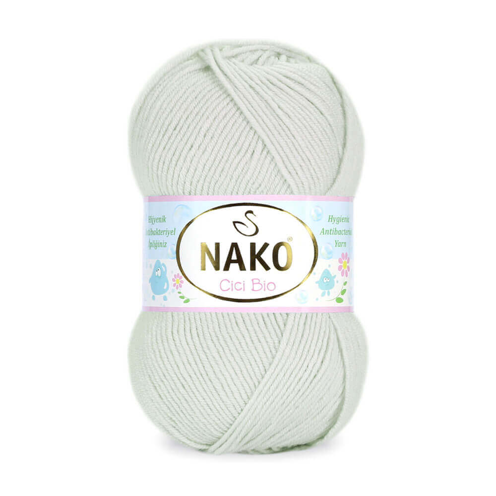 Nako Cici Bio Antibacterial Yarn - Lightest Grey 12835
