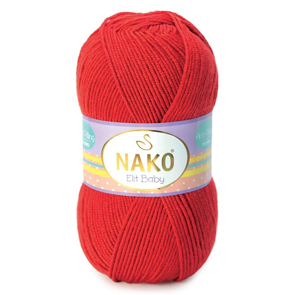 Nako Elit Baby Yarn - Red 207