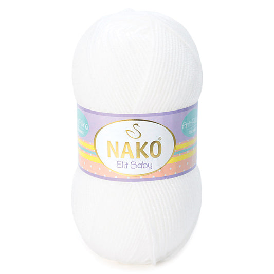 Nako Elit Baby Yarn - White 208