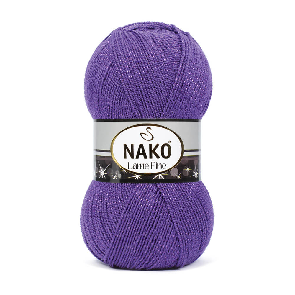 Nako Lame Fine Yarn - Purple 10445