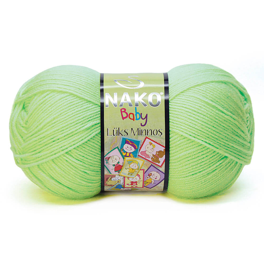 Nako Luks Minnos Yarn - Green Apple 3335