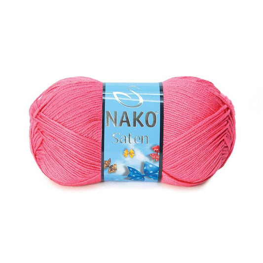 Nako Saten Yarn - Rose Pink 236