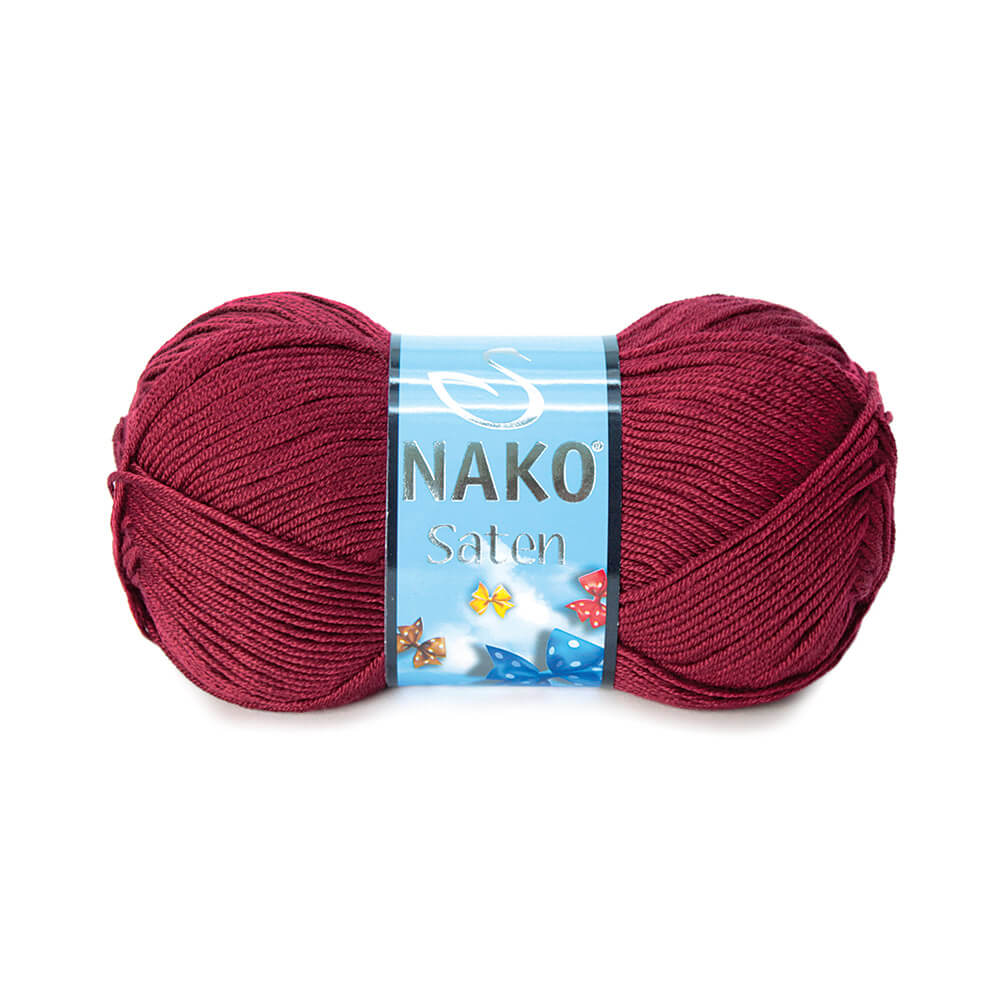 Nako Saten Yarn - Claret Red 999