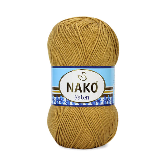 Nako Saten Yarn - Golden Brown 12296