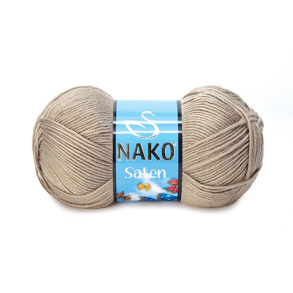 Nako Saten Yarn - Greyish Brown 1199