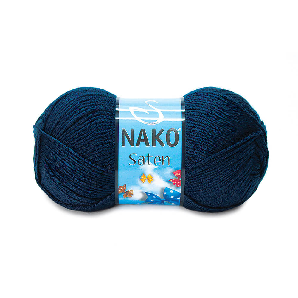 Nako Saten Yarn - Navy Blue 4253