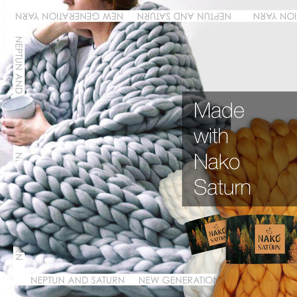 Nako Saturn Arm Knitting Yarn - Ice Blue 11453