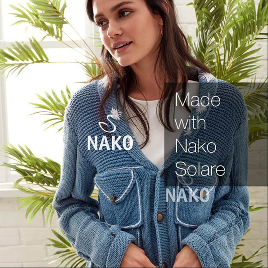 Nako Solare 100% Cotton Yarn - Cyan Blue/Green 11246