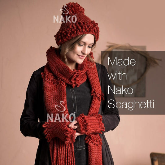 Nako Spaghetti Thick Chunky Yarn - Green 10937