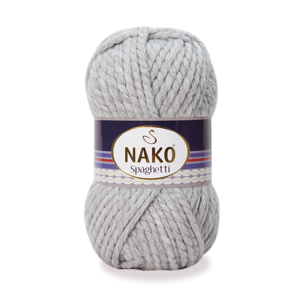 Nako Spaghetti Thick Chunky Yarn - Light Grey 195