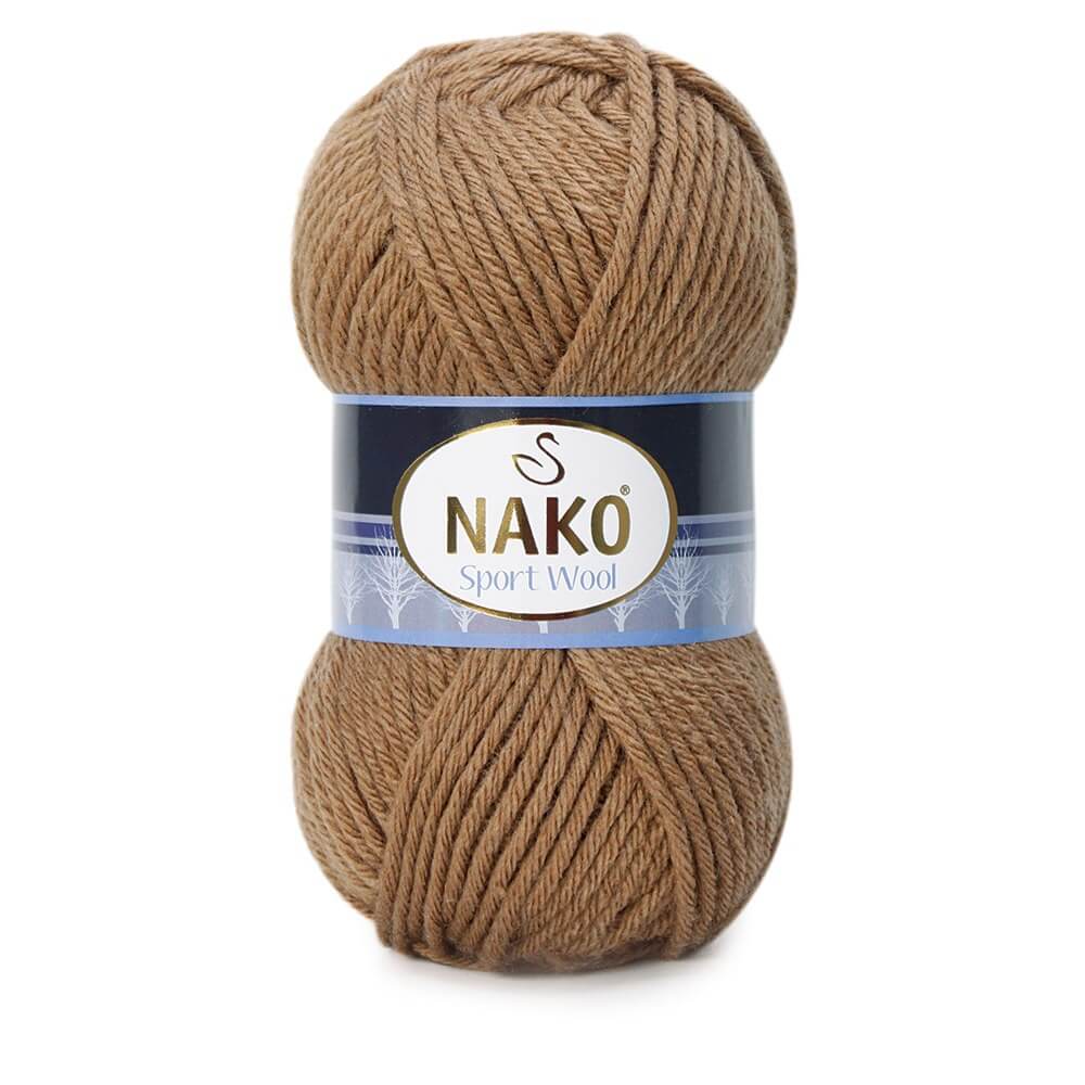 Nako Sport Wool Yarn - Brown 10126