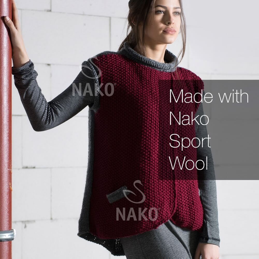 Nako Sport Wool Yarn - Magenta 6964