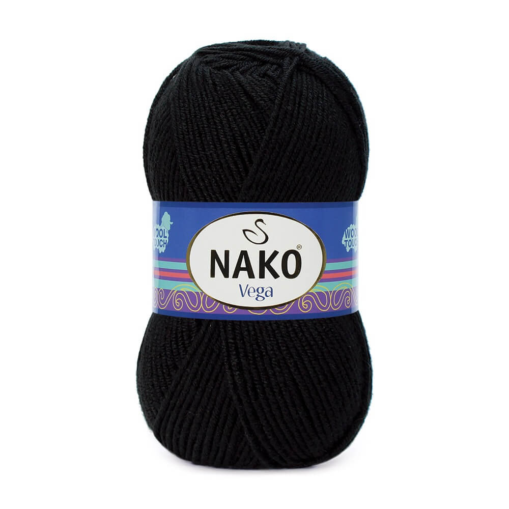 Nako Vega Yarn - Black 217