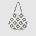 Handmade Crochet Bag - Grey & White 3045