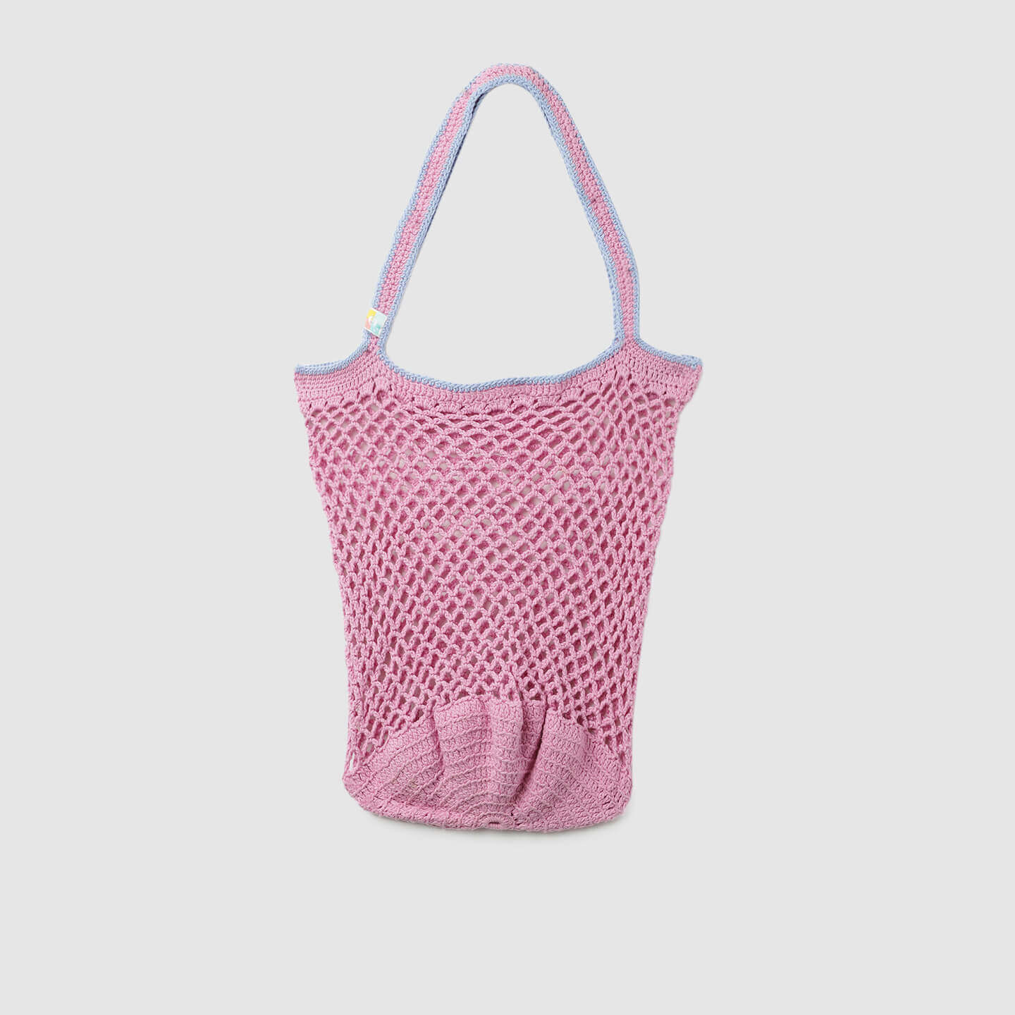 Handmade Crochet Market Bag - Pink 3056