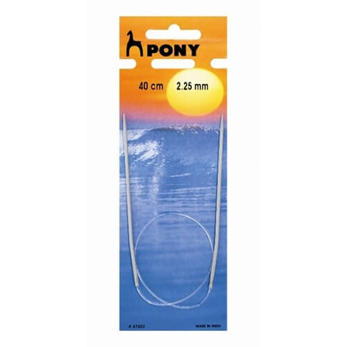 Pony Aluminium Circular Knitting Needle - 40 cm - 2.25 mm
