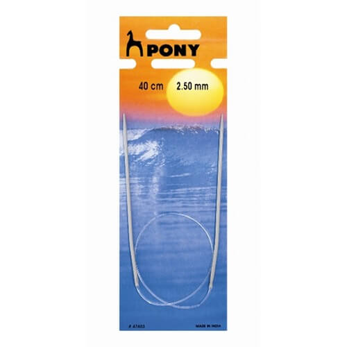 Pony Aluminium Circular Knitting Needle - 40 cm - 2.5 mm