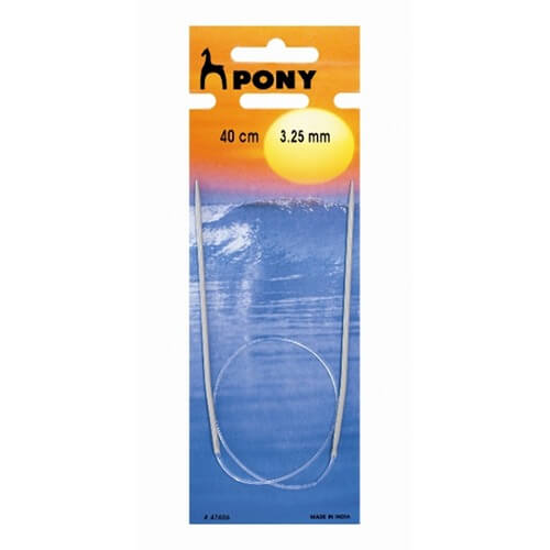 Pony Aluminium Circular Knitting Needle - 40 cm - 3.25 mm