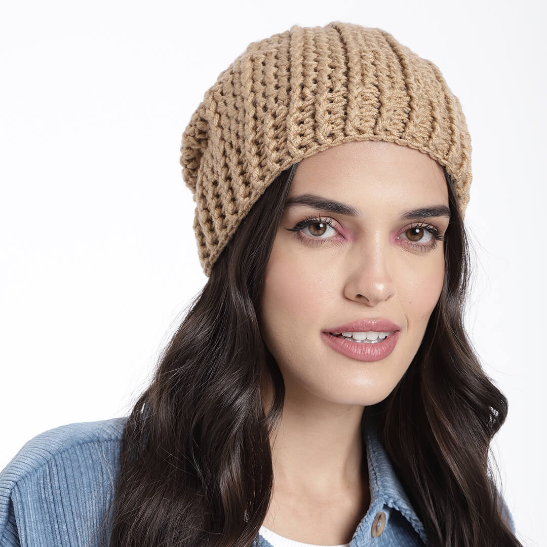 Ribbed Beanie - Khaki 3011