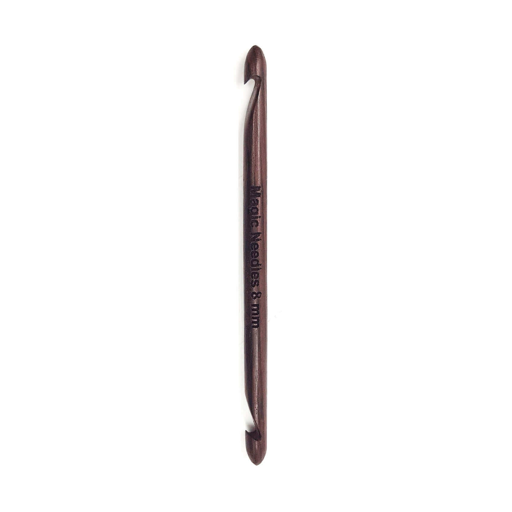Rosewood Double Ended Crochet Hook - 8 mm