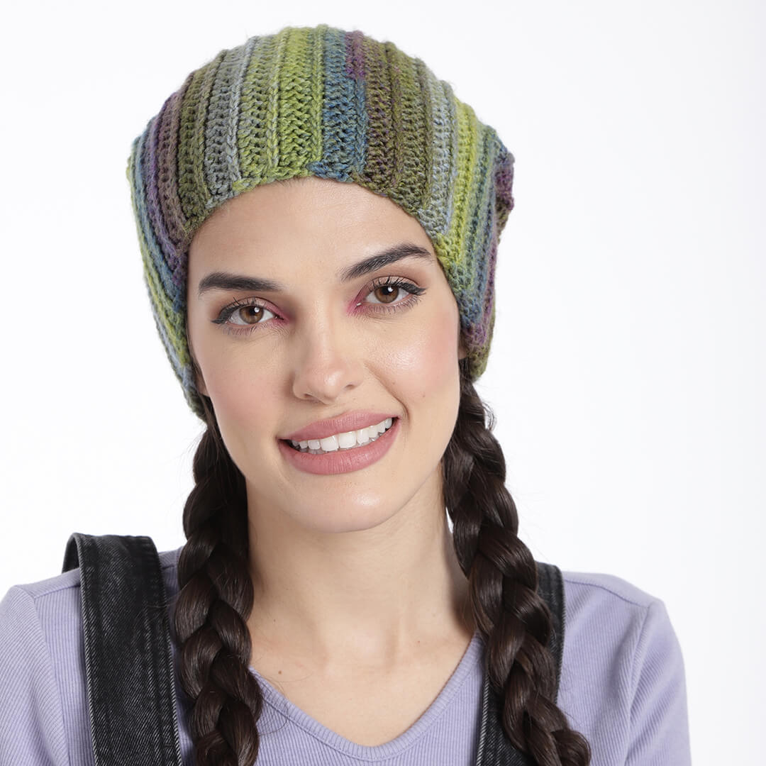 Self Striping Beanie - Multi Color 2983