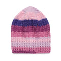 Self Striping Slouch Beanie - Pink Blue 3001