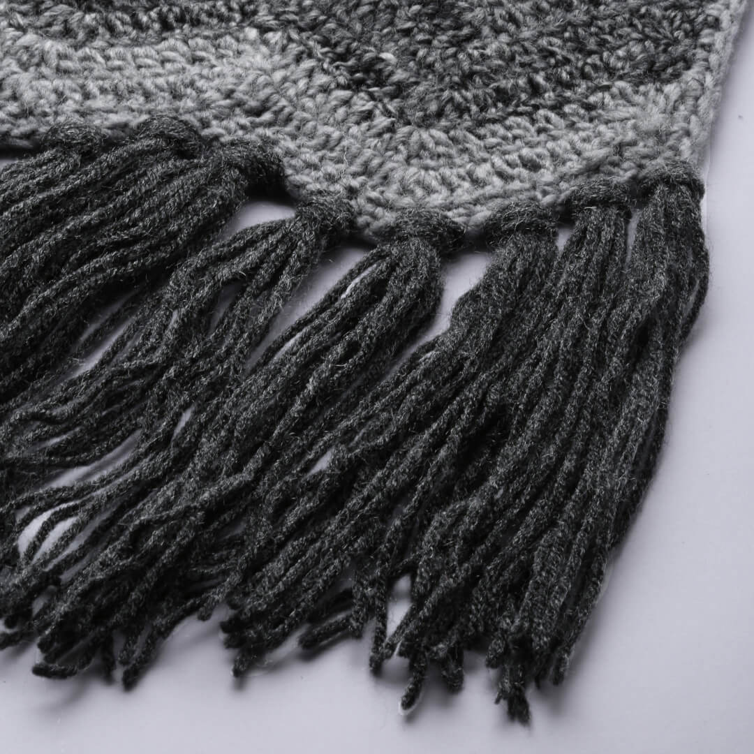 Shades Of Grey Waves Scarf - 2958