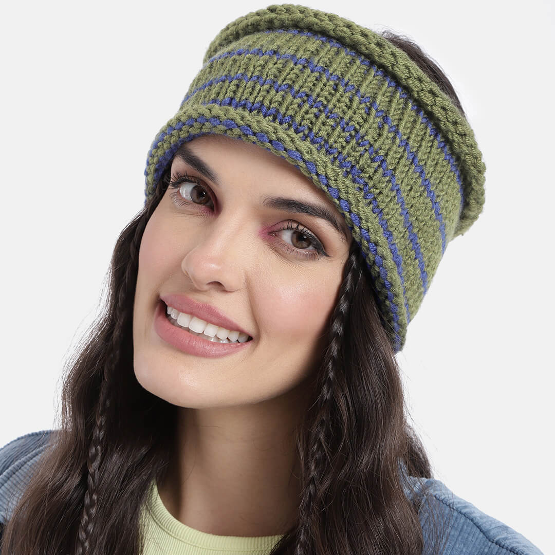 Striped Headband - Green, Blue 611