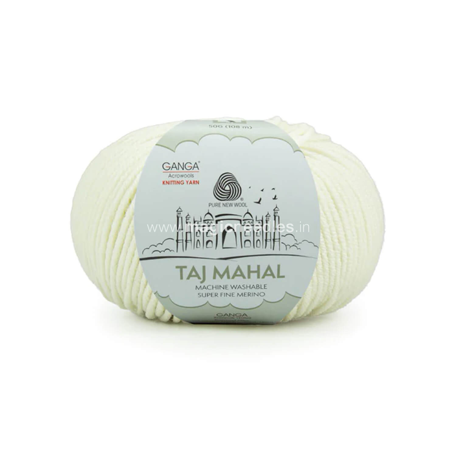 Ganga Taj Mahal Super Fine Merino Wool - Cream TM13
