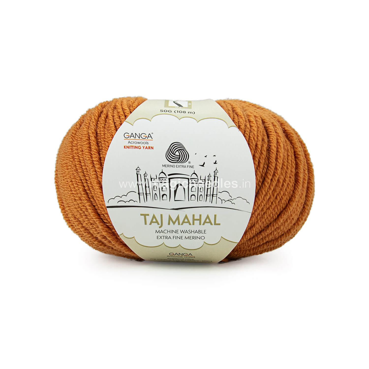Taj Mahal 100% Super Fine Merino Wool - Orange TM24