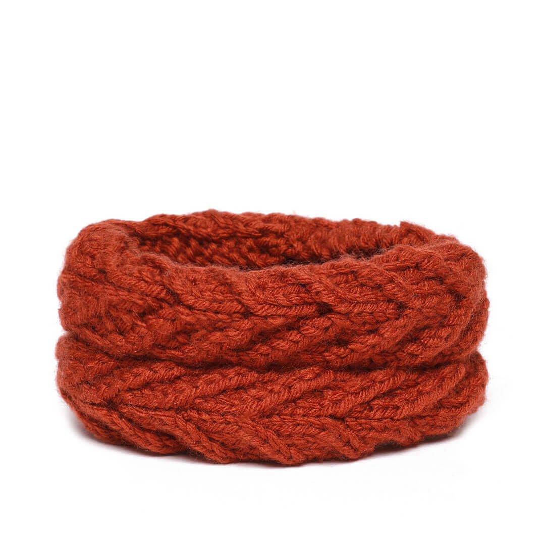 V Stitch Woven Headband - Red 3014