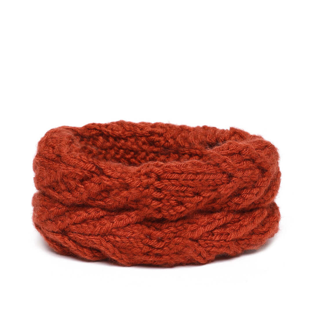 V Stitch Woven Headband - Red 3014