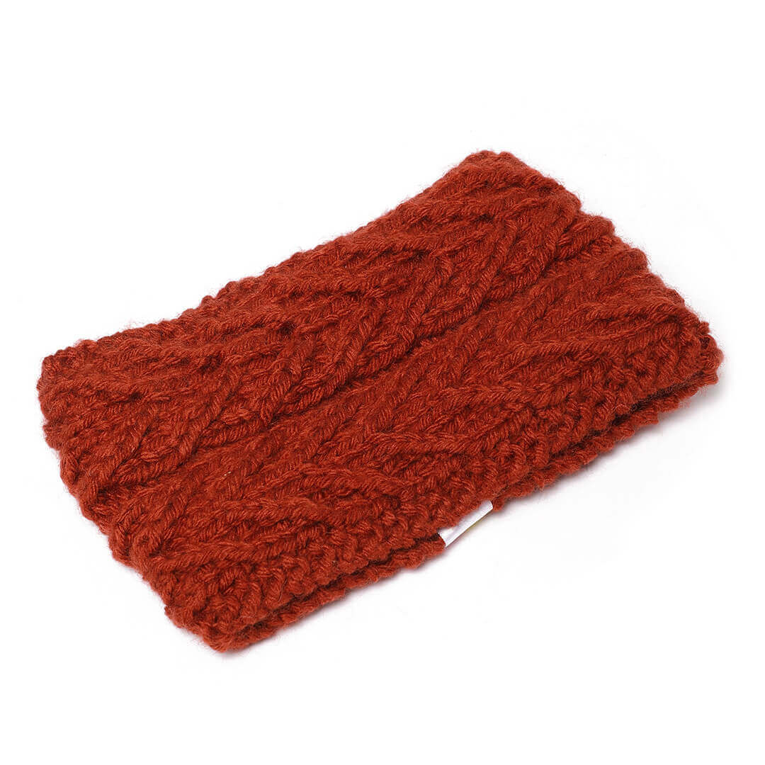V Stitch Woven Headband - Red 3014
