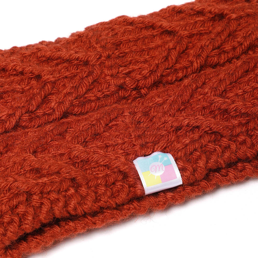 V Stitch Woven Headband - Red 3014
