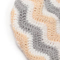 Zigzag Crochet Beanie - Grey Beige 2975