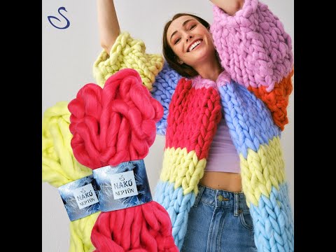 Nako Neptun Finger Knitting Yarn - Green 12982